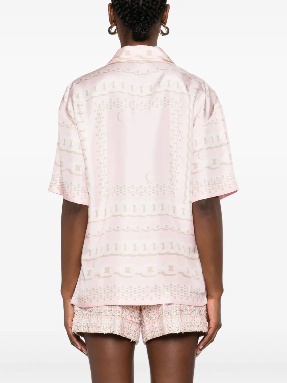 Versace blouse met Treasure-print Roze