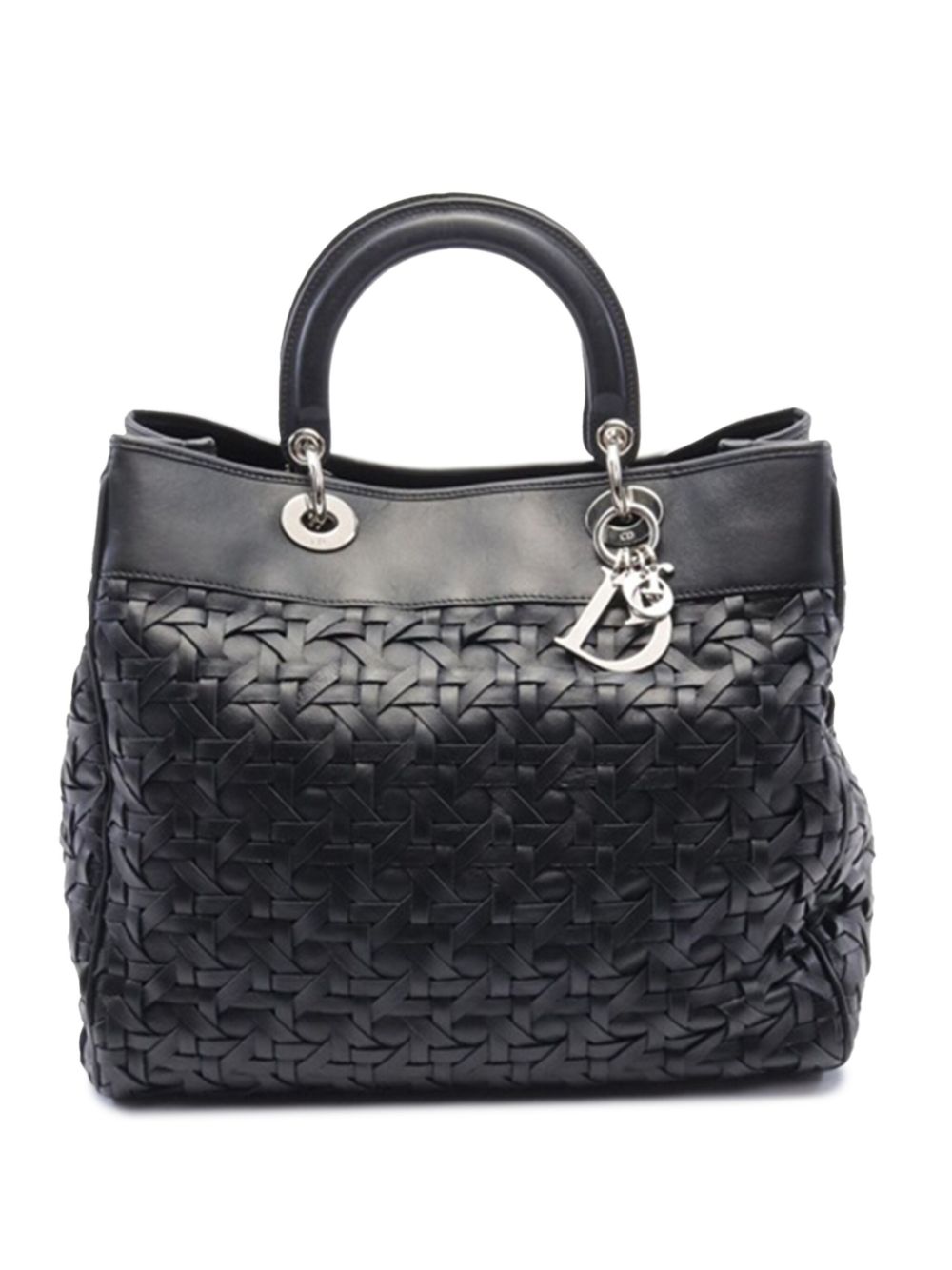 2008 Woven Lambskin Lady Dior Avenue Tote satchel