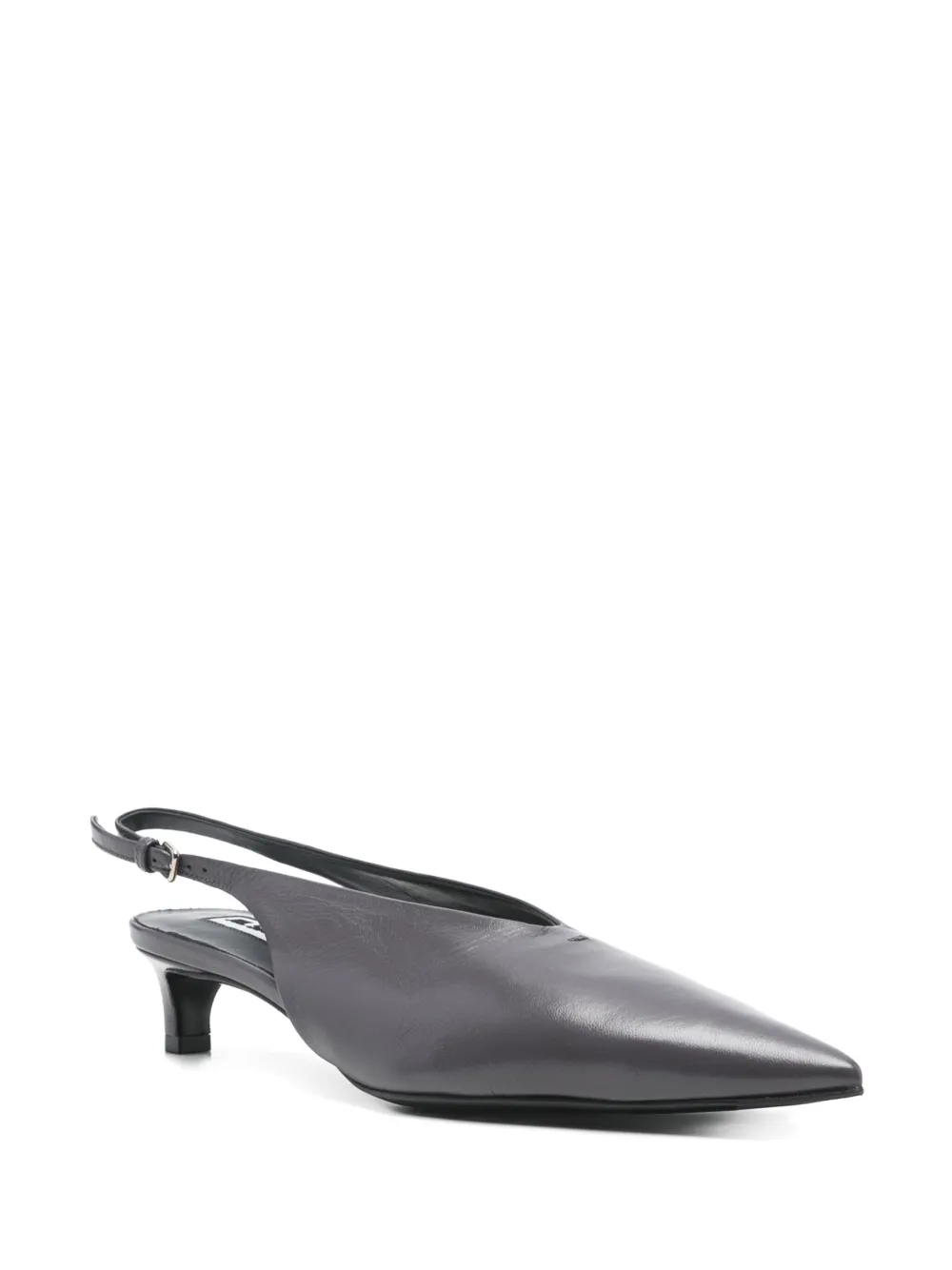 Jil Sander 40 mm leren slingback pumps - Grijs