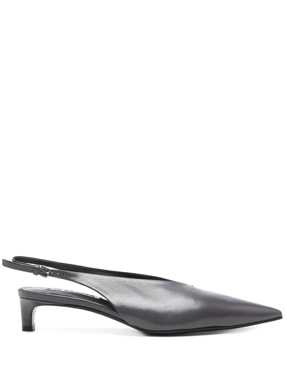 Jil Sander 40mm leather slingback pumps Grey