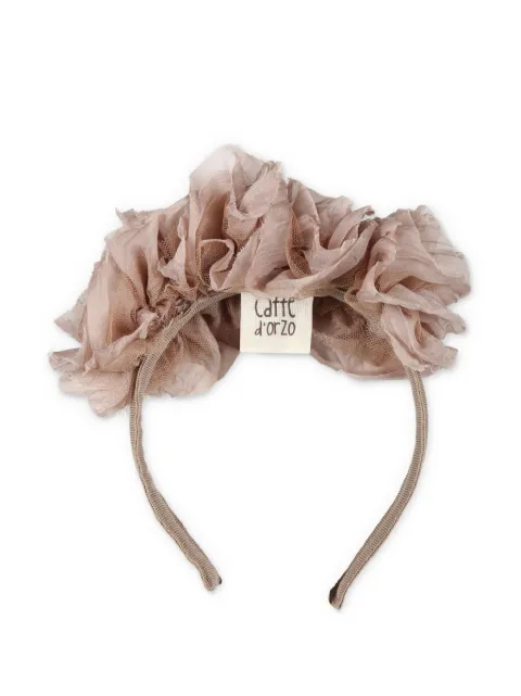 Caffe' D'orzo floral-appliqué headband