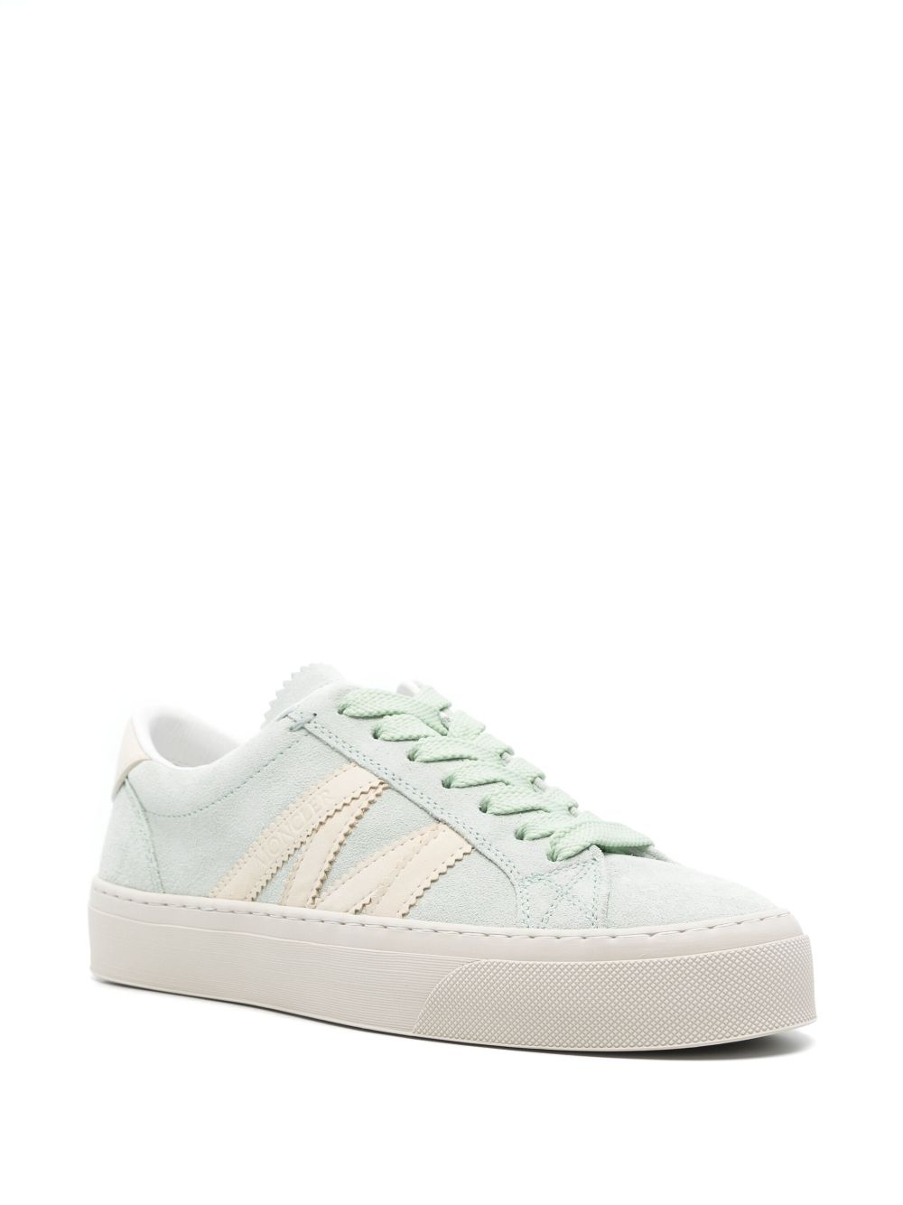 Moncler Monaco2 suède sneakers - Groen