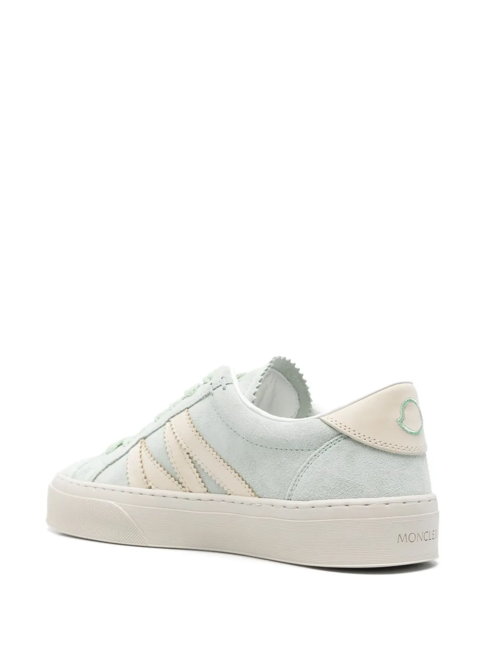 Moncler Monaco2 suède sneakers Groen