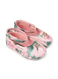 Dolce & Gabbana Kids rose-print ballerinas - Pink