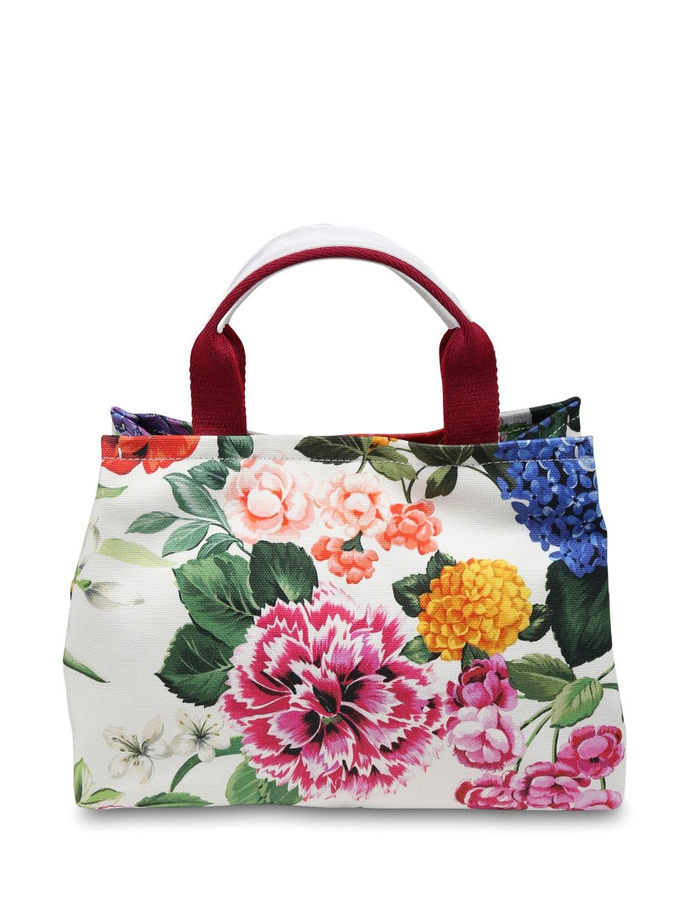 Dolce & Gabbana Kids floral-print bag - Wit