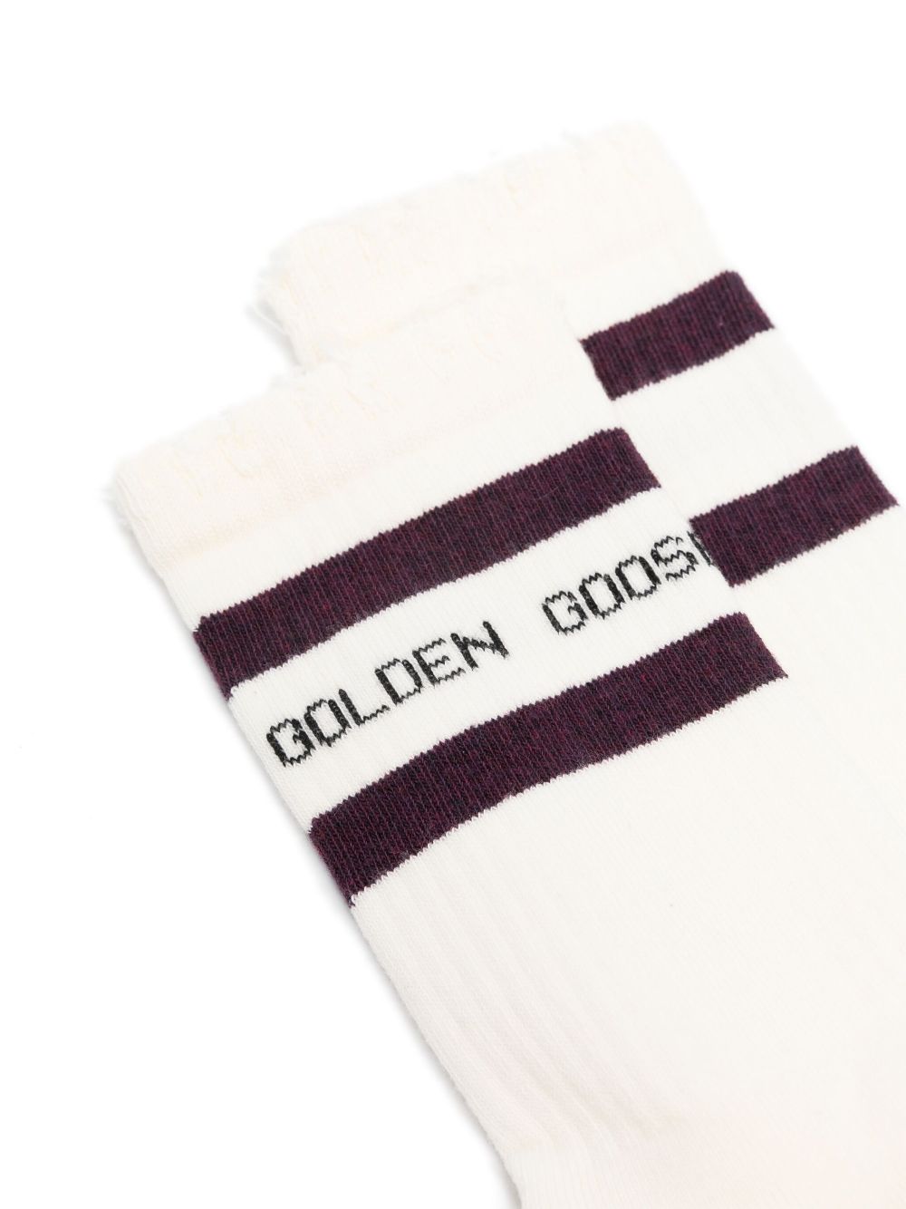 Golden Goose distressed-finish socks - White