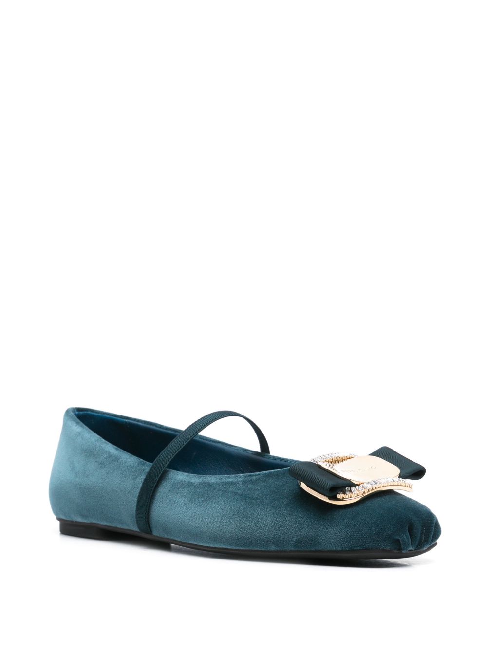 Ferragamo New Vara ballerina's - Blauw