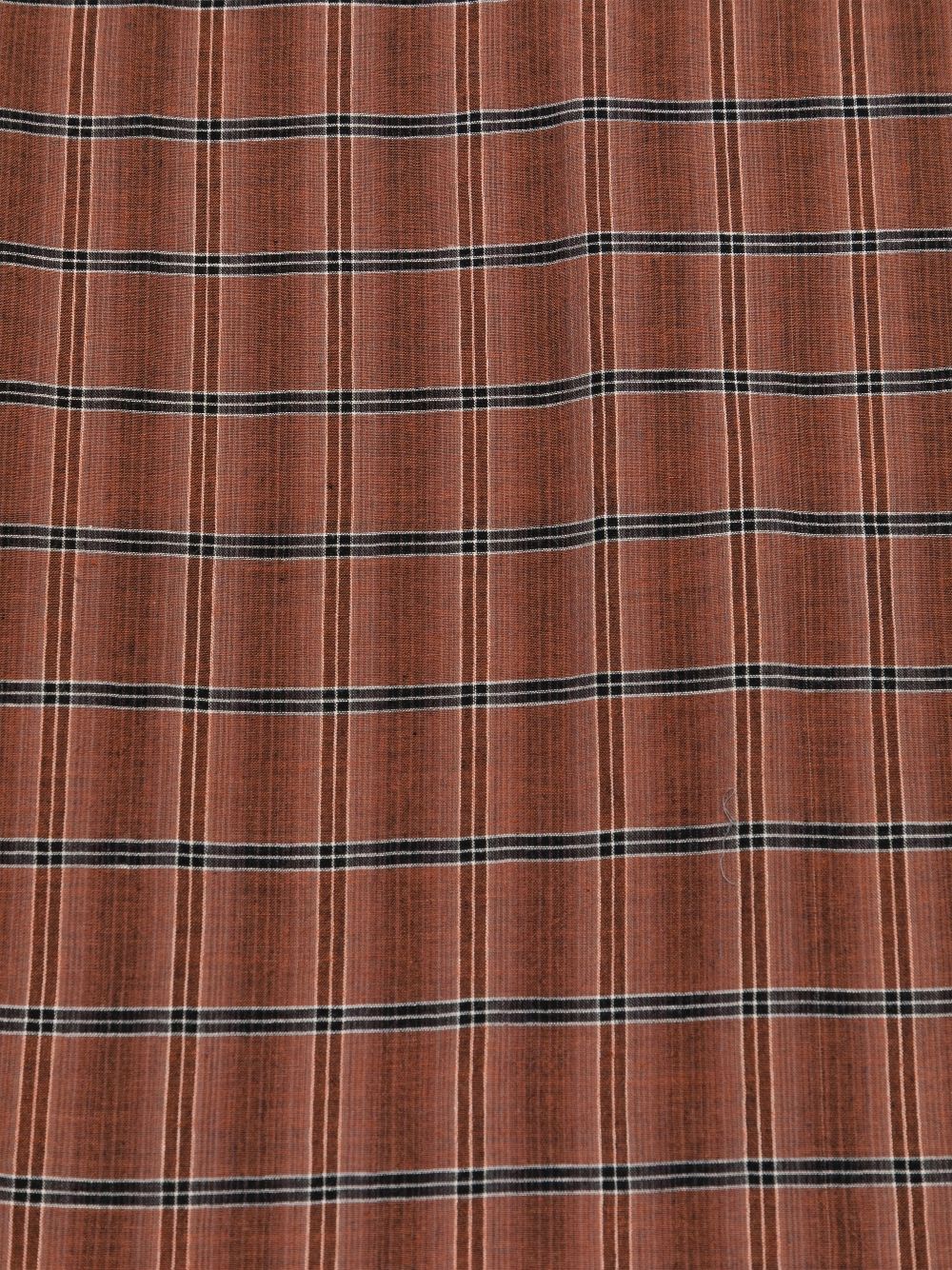 Soeur check-pattern scarf - Brown