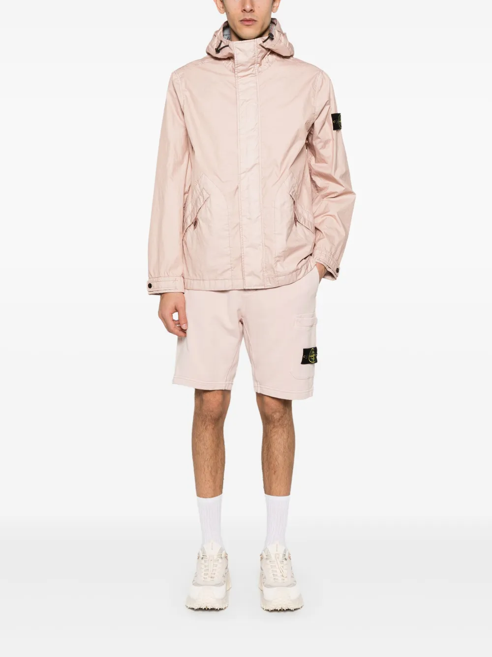 Stone Island Membrana 3L TC jack met capuchon - Roze