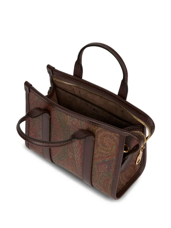 ETRO Mini paisley-jacquard Tote Bag | Brown | FARFETCH