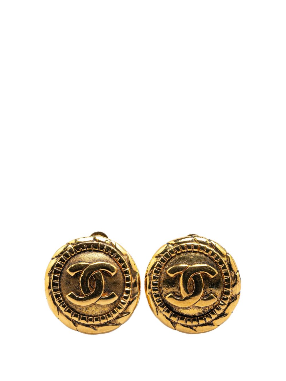 1970-1980 Gold Plated CC Clip On costume earrings