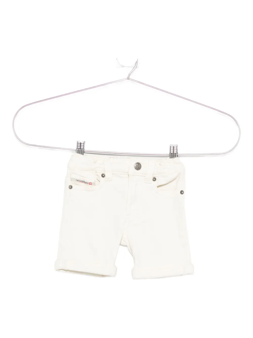 Diesel Kids Pgallyb Jjj logo-patch shorts Beige