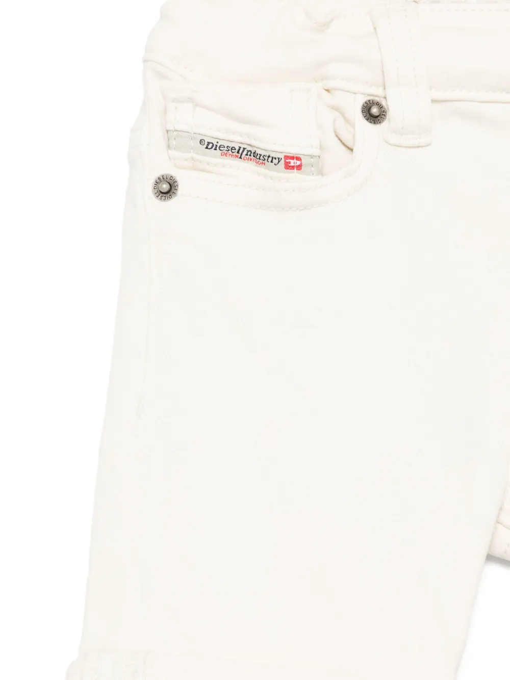Diesel Kids Pgallyb Jjj logo-patch shorts Beige