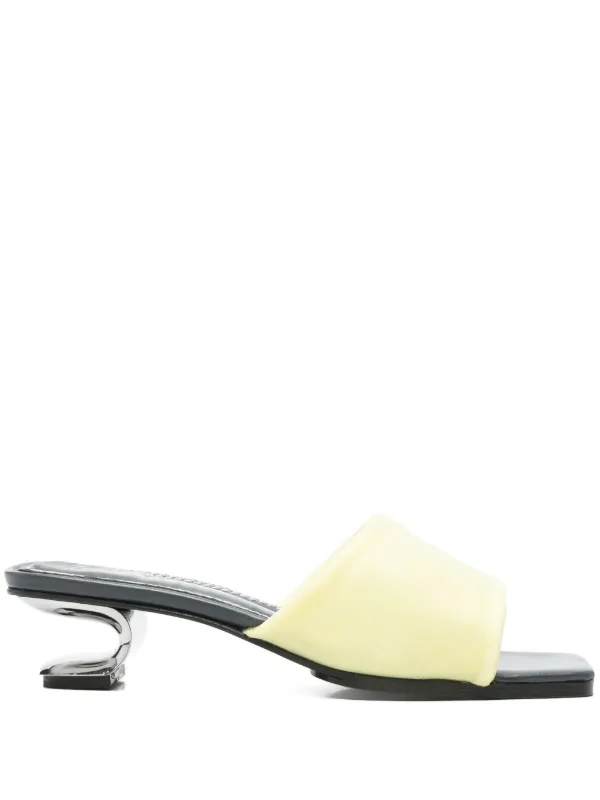 Nicole Saldaña Mules Sarah Con Tacón De 40mm Amarillo FARFETCH PE