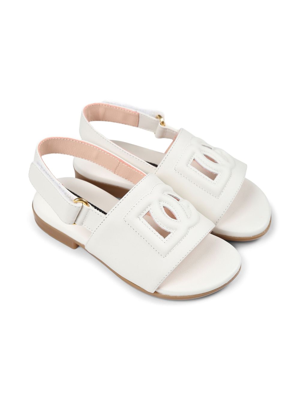 Dolce & Gabbana Kids Sandalen met logopatch Wit