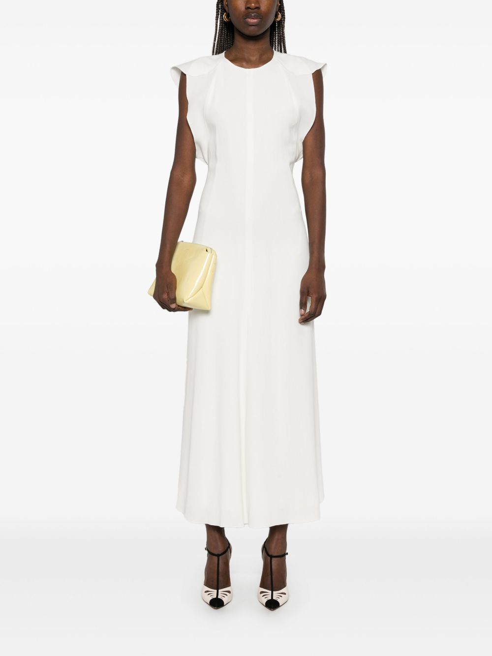 Victoria Beckham Crêpe maxi-jurk - Beige