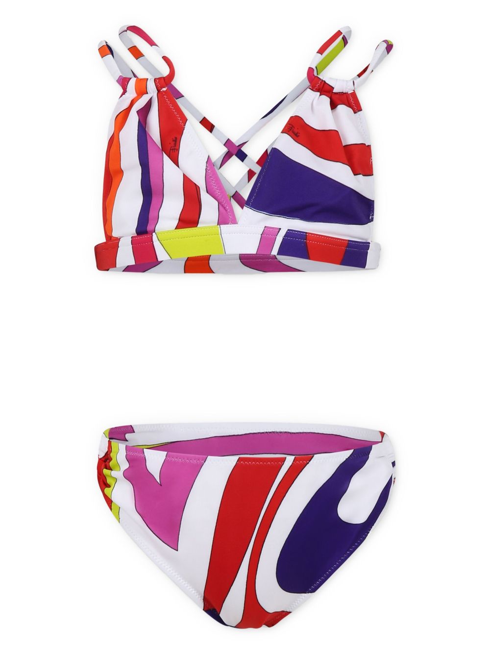 PUCCI Junior Marmo-print bikini - 101AR MULTICOLOR