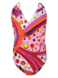 PUCCI Junior Marble-print swimsuit - Pink