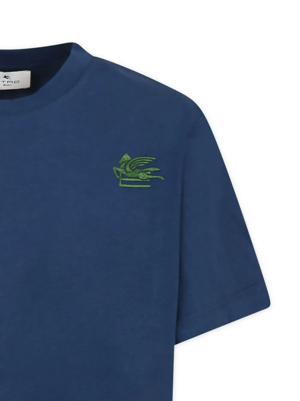 ETRO KIDS T-shirt met geborduurd logo Blauw