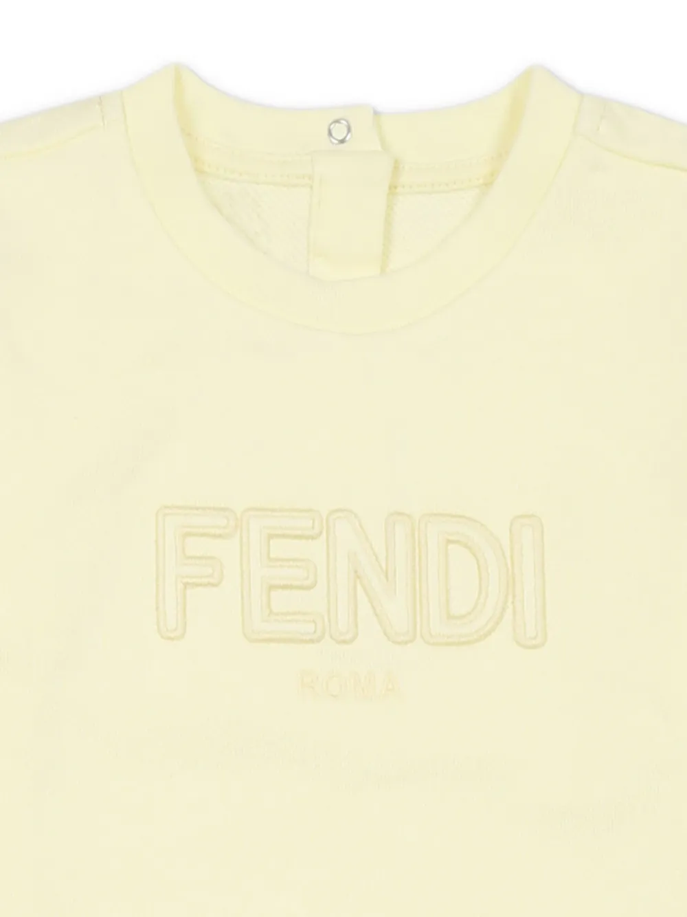 Fendi Kids Sweater met geborduurd logo Geel