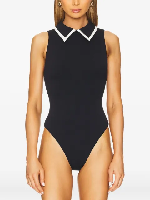 alice + olivia sleeveless collar bodysuit