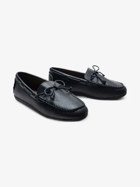Moustache bow-detail loafers