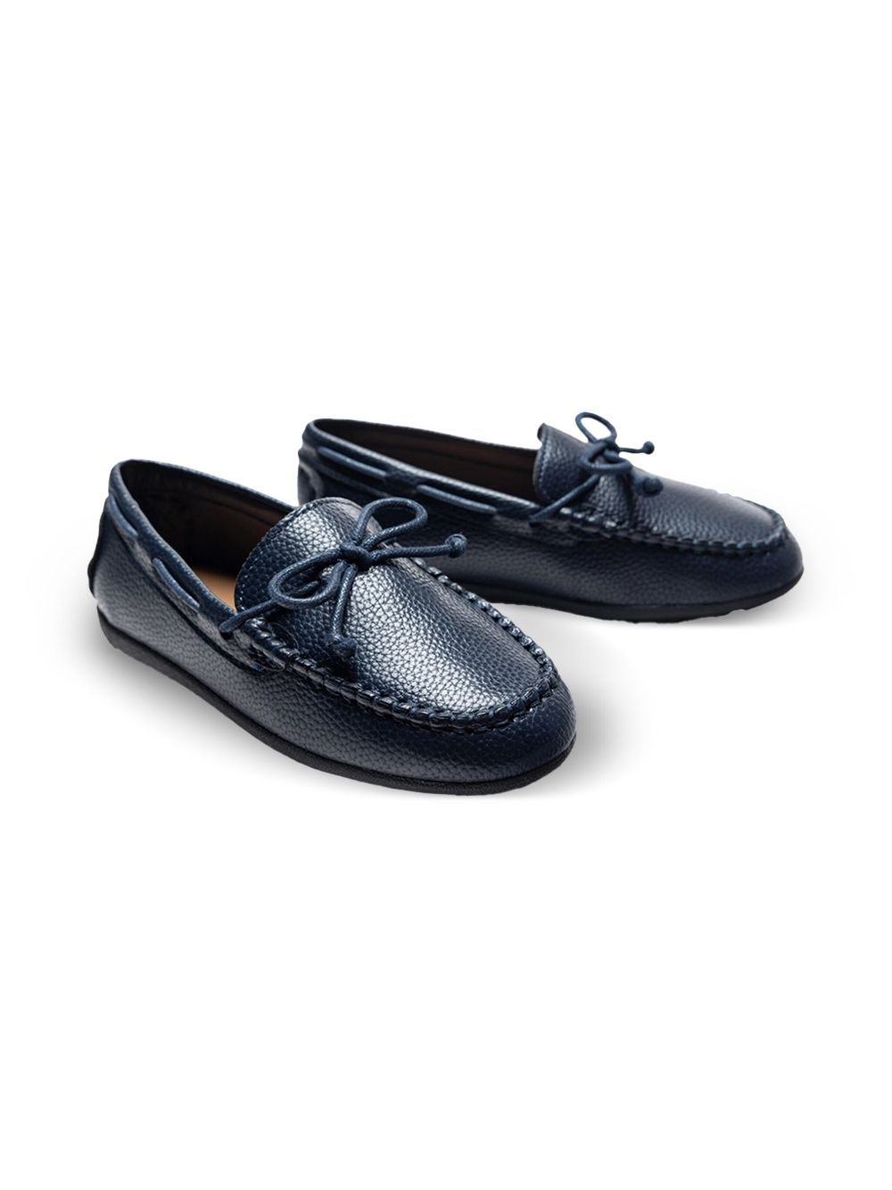 Moustache Loafers met strikdetail Blauw