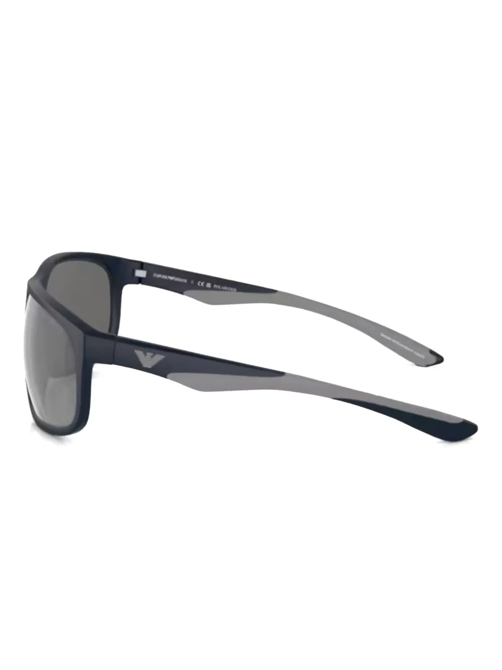 Emporio Armani Zonnebril met vierkant montuur Blauw