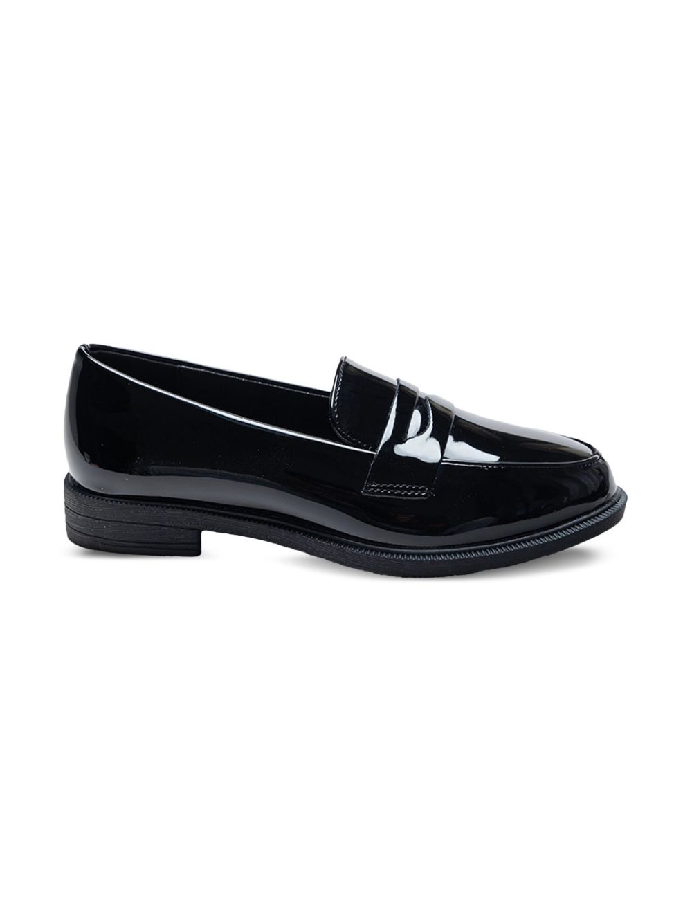 Moustache Loafers met gelakte afwerking - Zwart