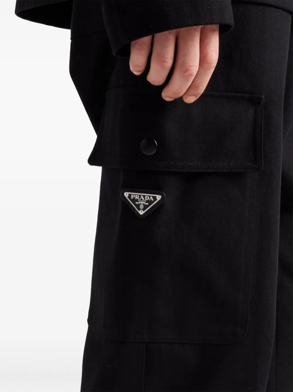 Prada Broek met logo Zwart