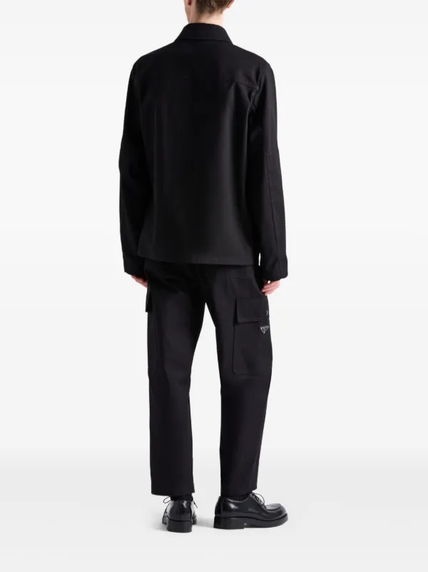 Prada トライアングルロゴ パンツ | ブラック | FARFETCH JP