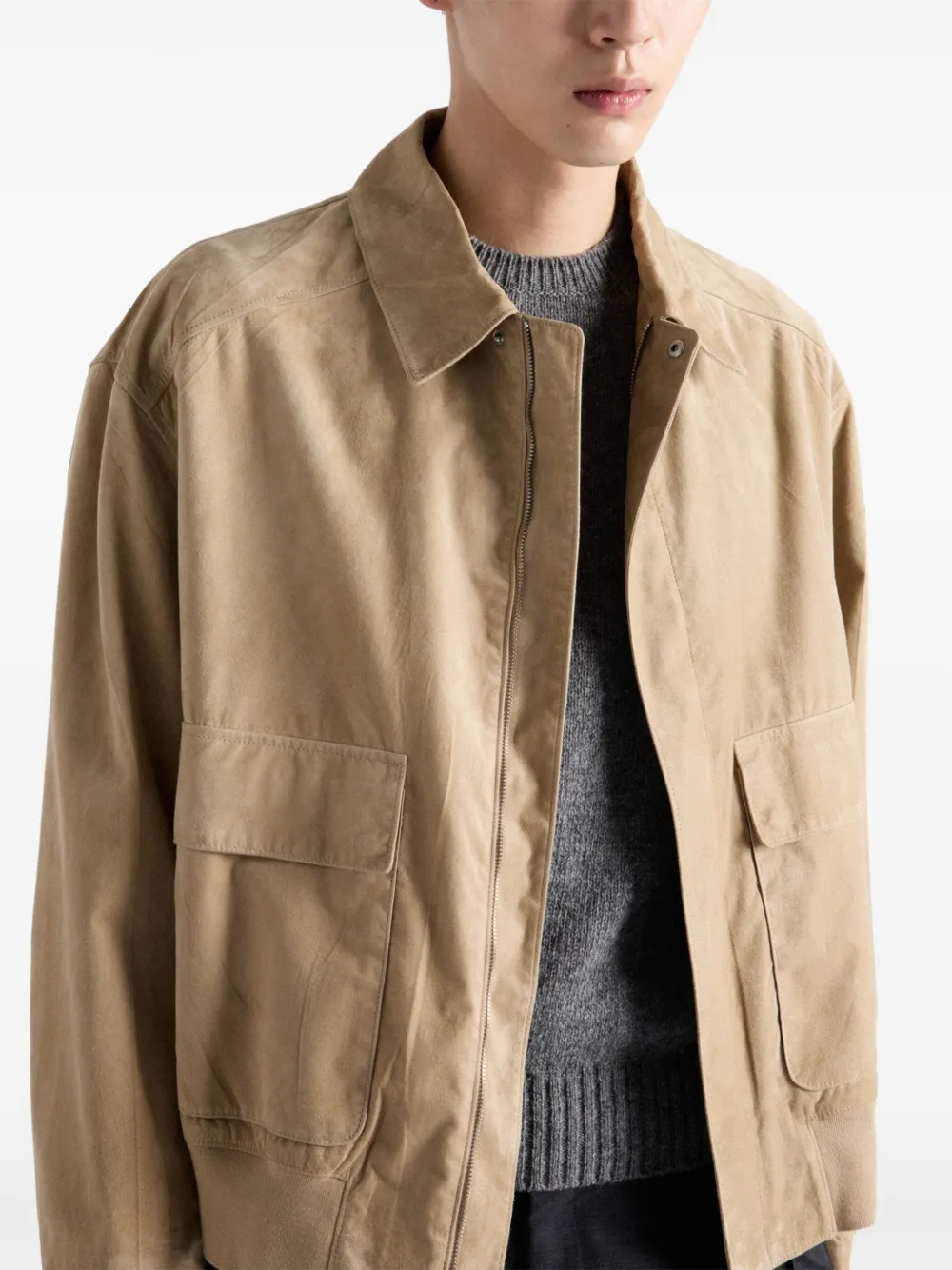 Prada Suède bomberjack Beige