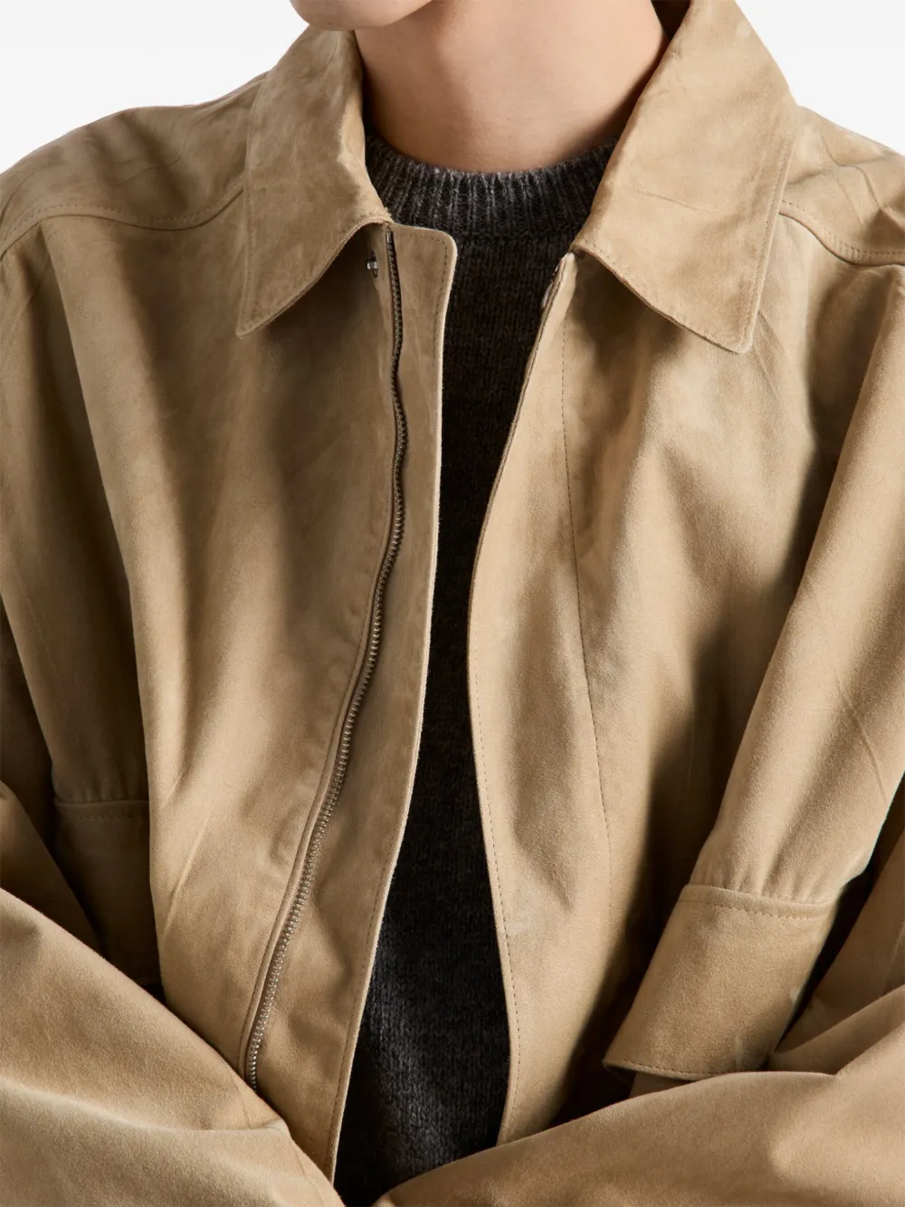 Prada Suède bomberjack Beige