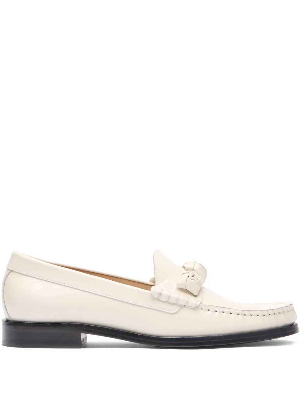 Stuart Weitzman leather loafers White