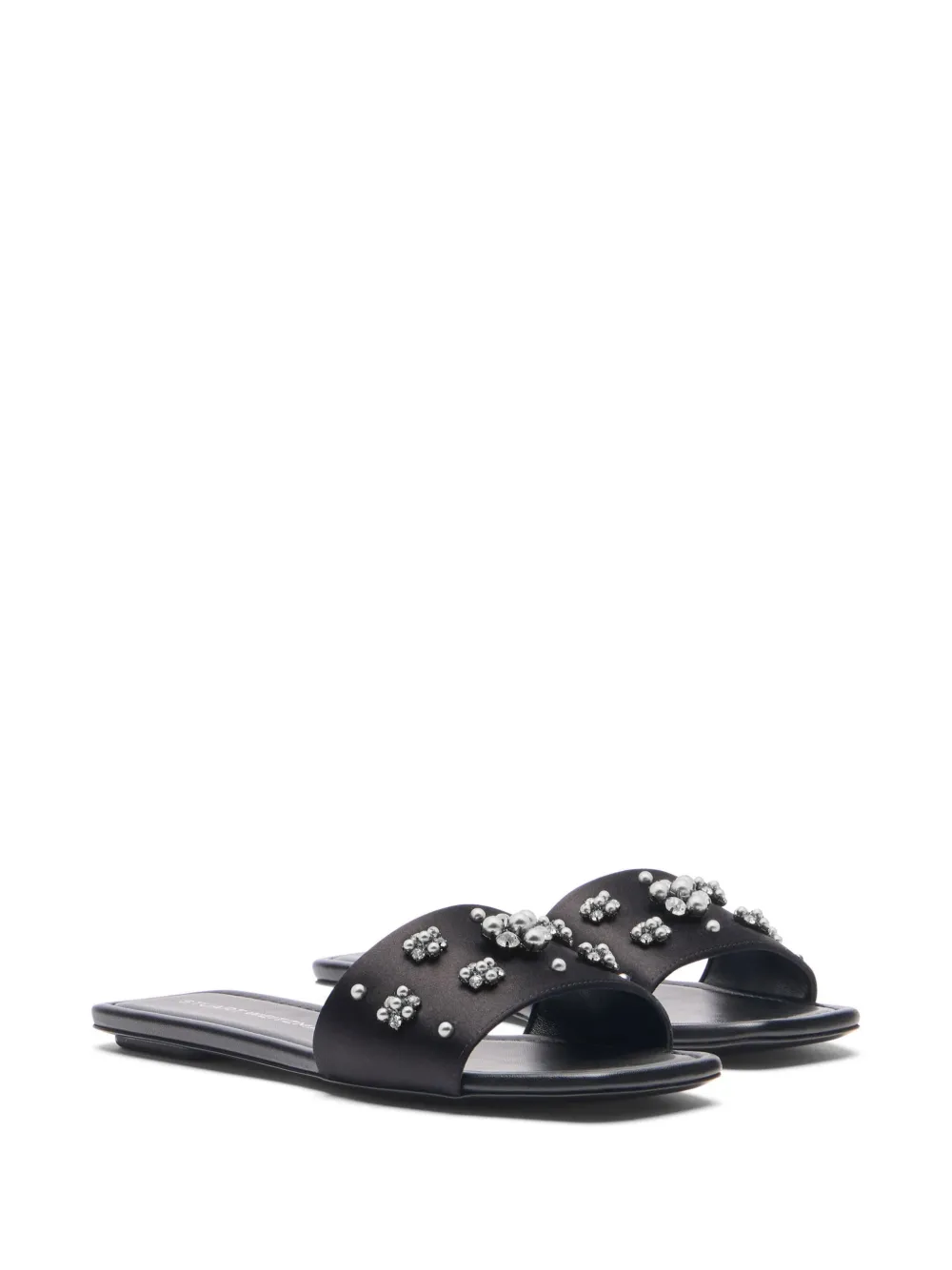 Stuart Weitzman Poppy slides - Zwart