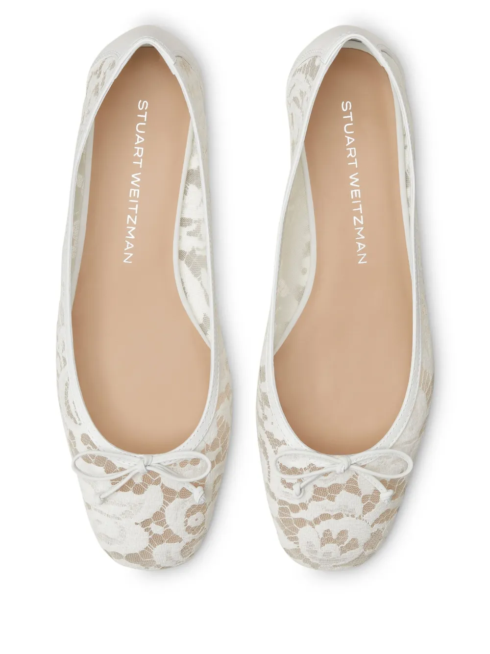 Stuart Weitzman Arabella ballet flats White