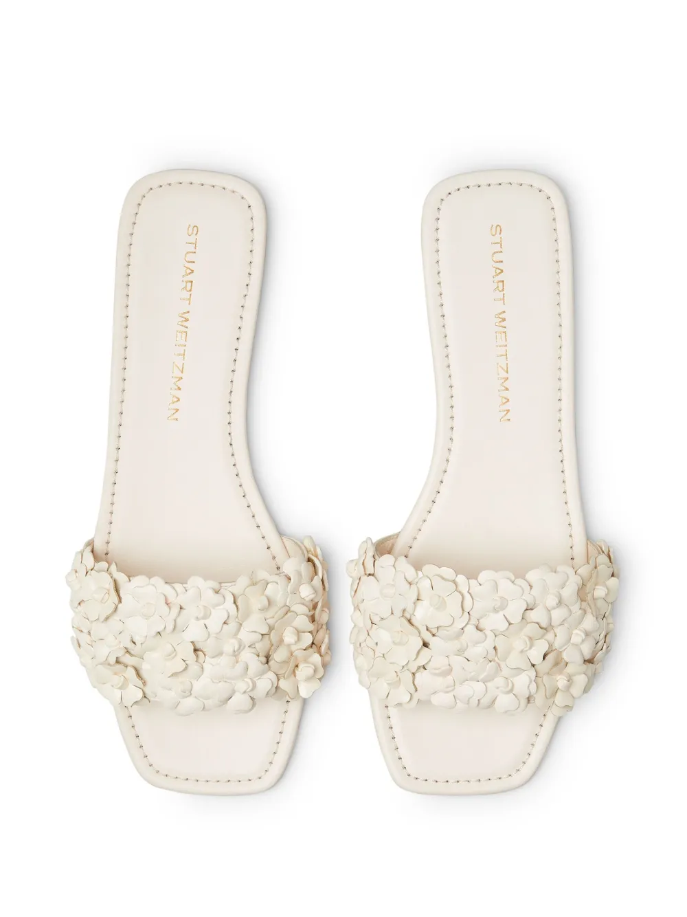 Stuart Weitzman Meadow slides White