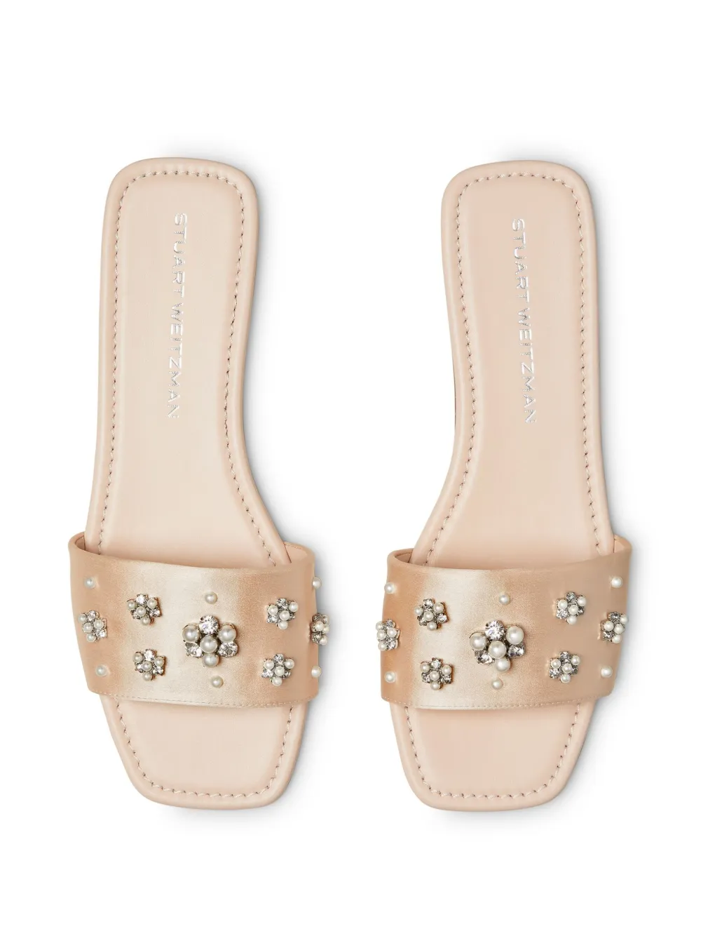 Stuart Weitzman Poppy slides Neutrals