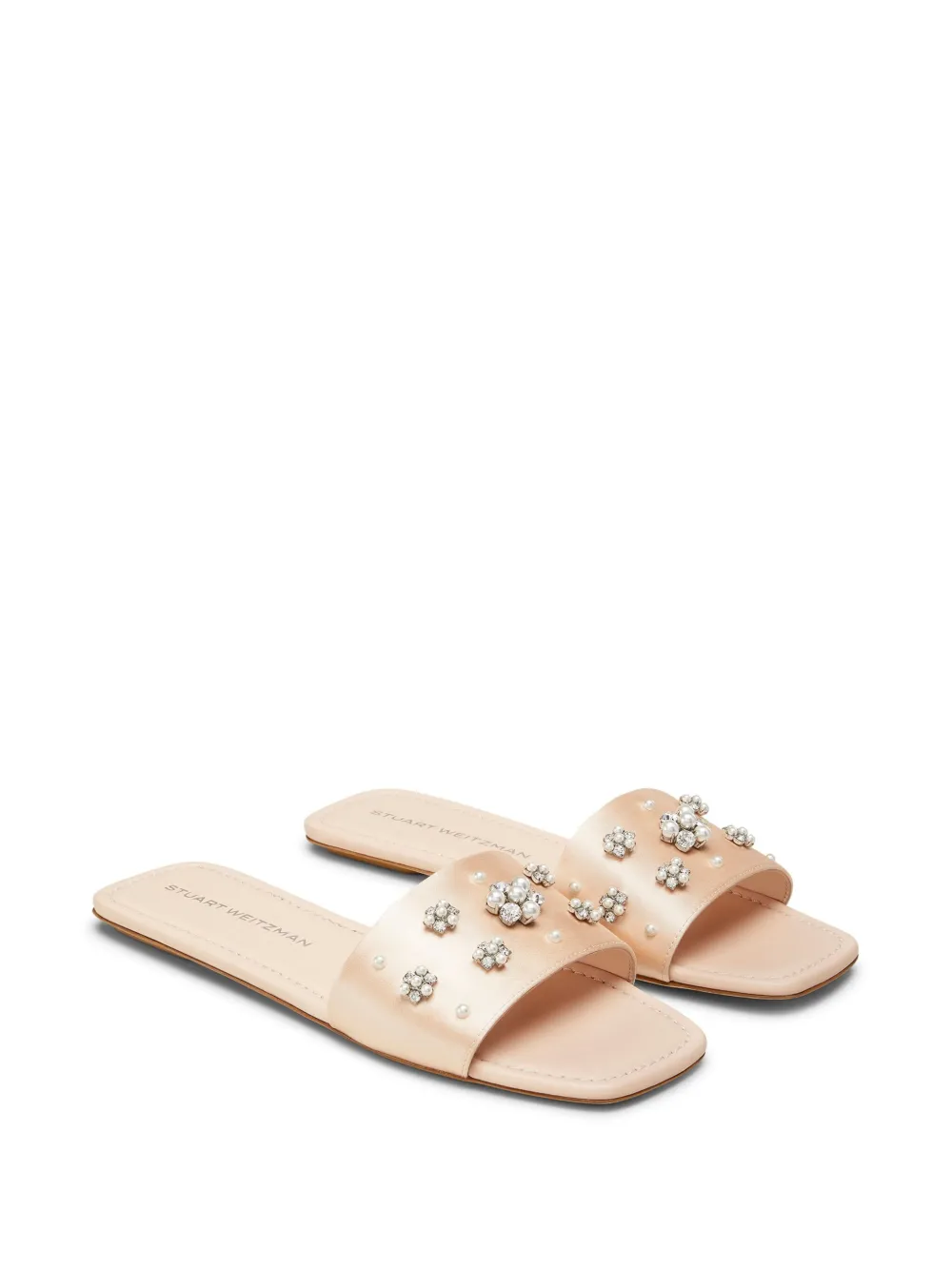 Stuart Weitzman Poppy slides Neutrals