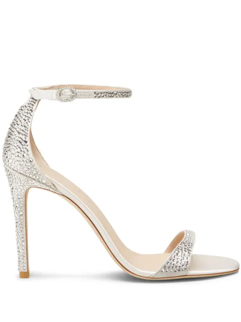 Stuart Weitzman 100mm Nudist Shine Sandals
