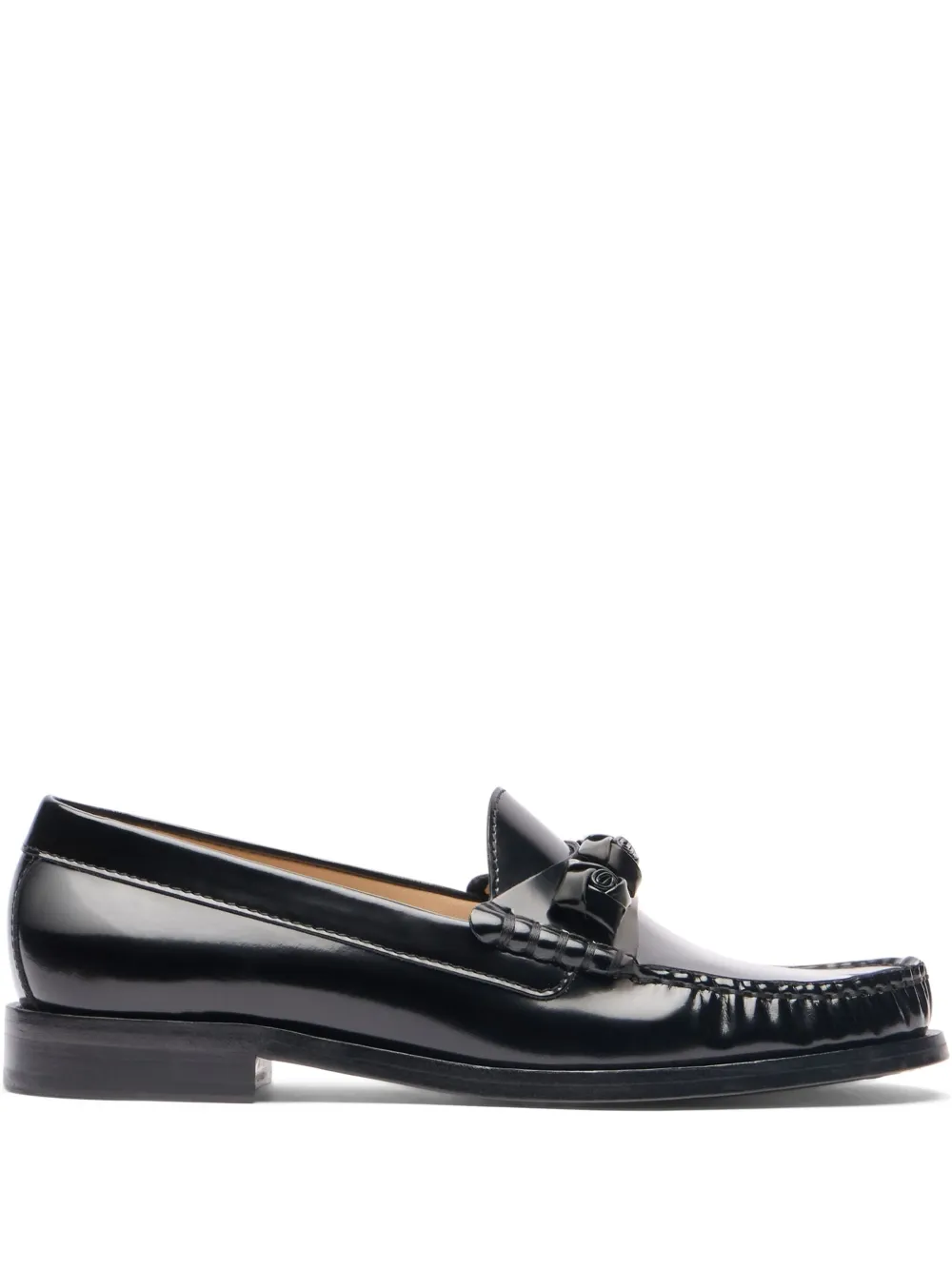 Stuart Weitzman leather loafers Black