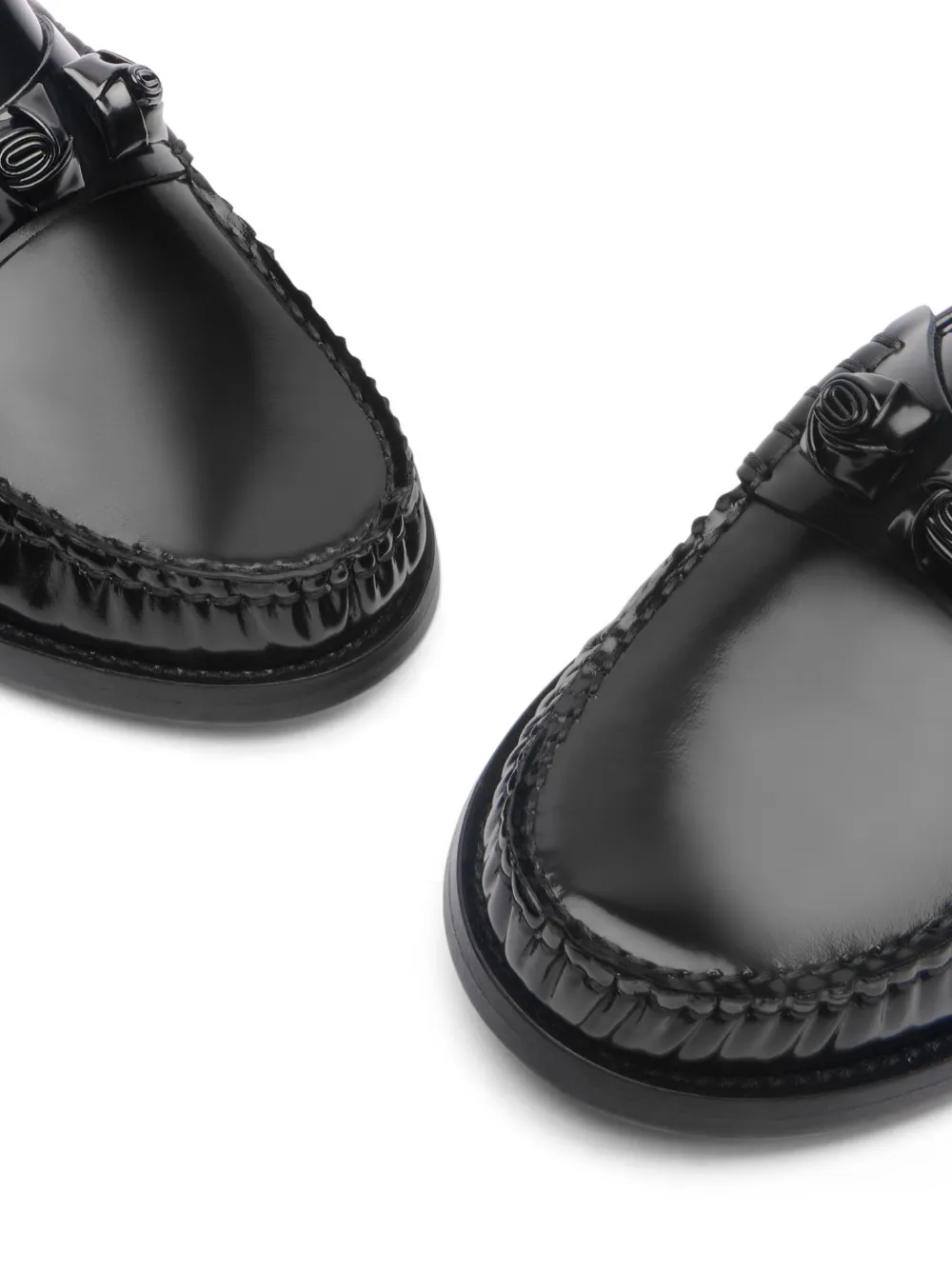 Stuart Weitzman leather loafers Black