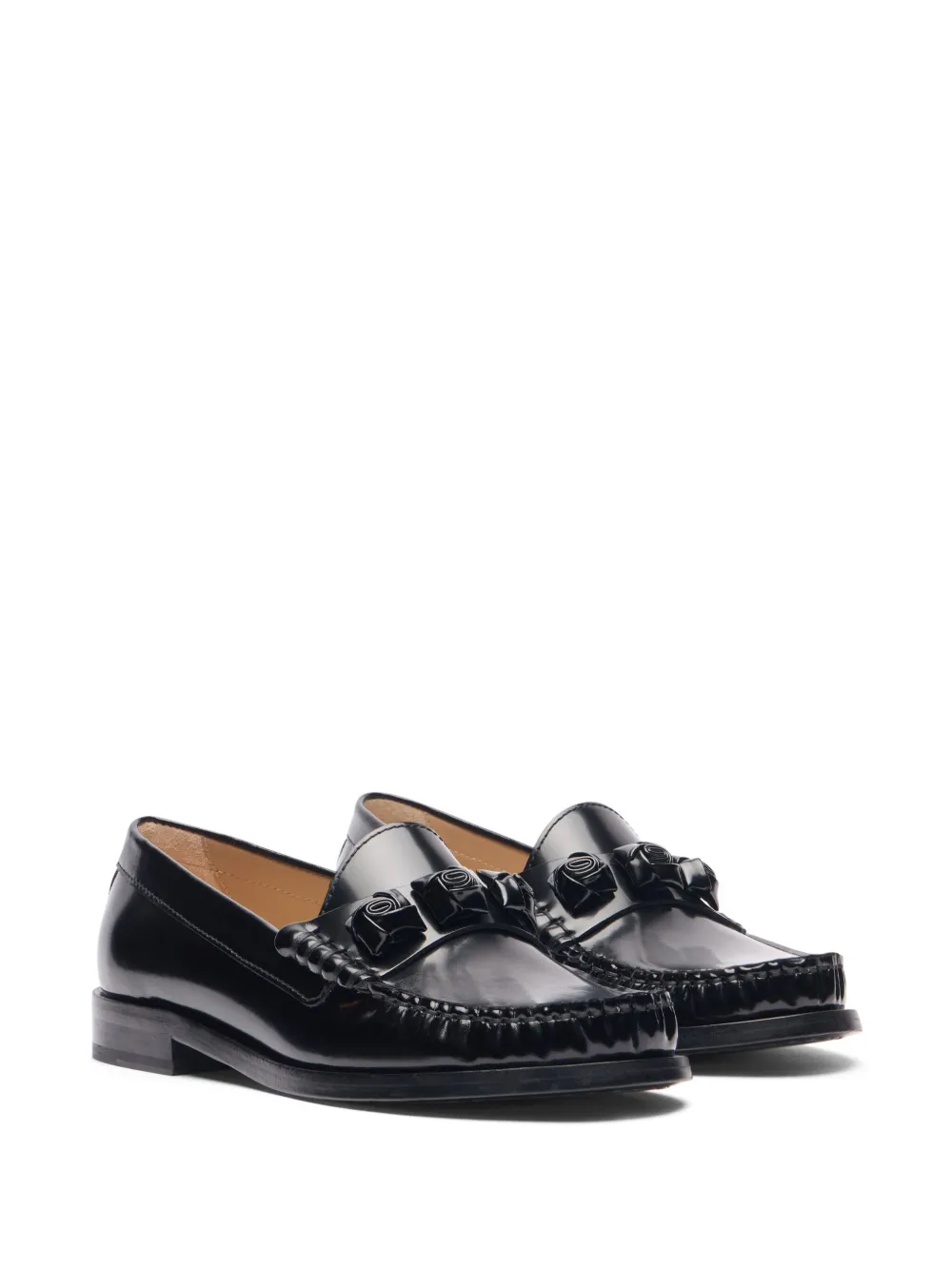 Stuart Weitzman leather loafers Black