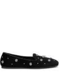 Stuart Weitzman Poppy crystal-embellished loafers - Black