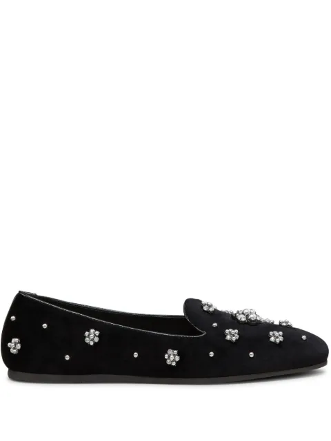 Stuart Weitzman Poppy crystal-embellished loafers 