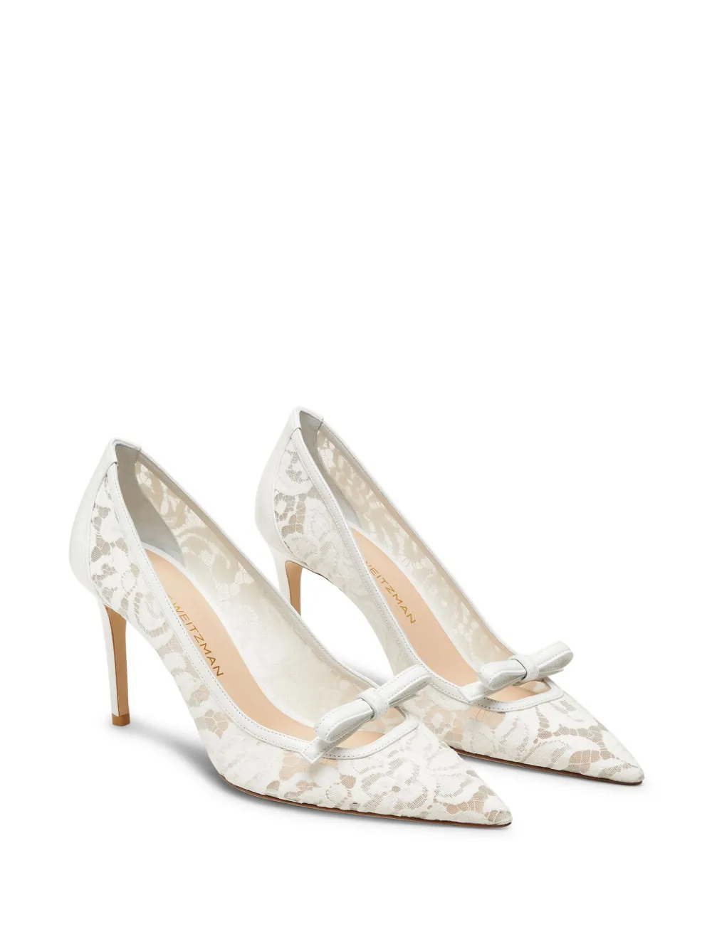 Stuart Weitzman 85mm Felicity pumps White