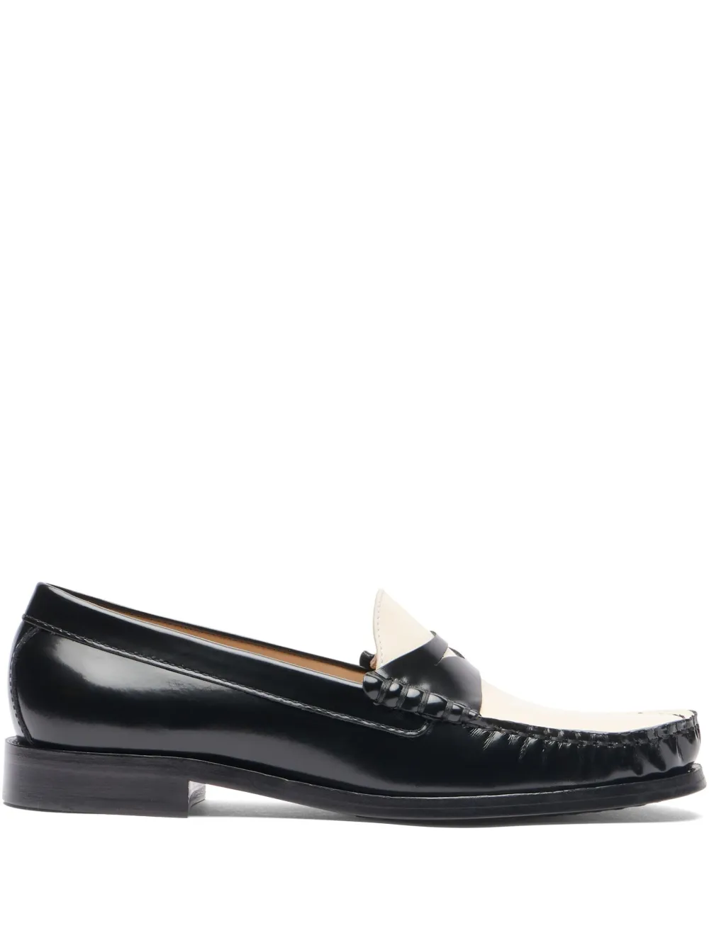 Stuart Weitzman leather loafers Black