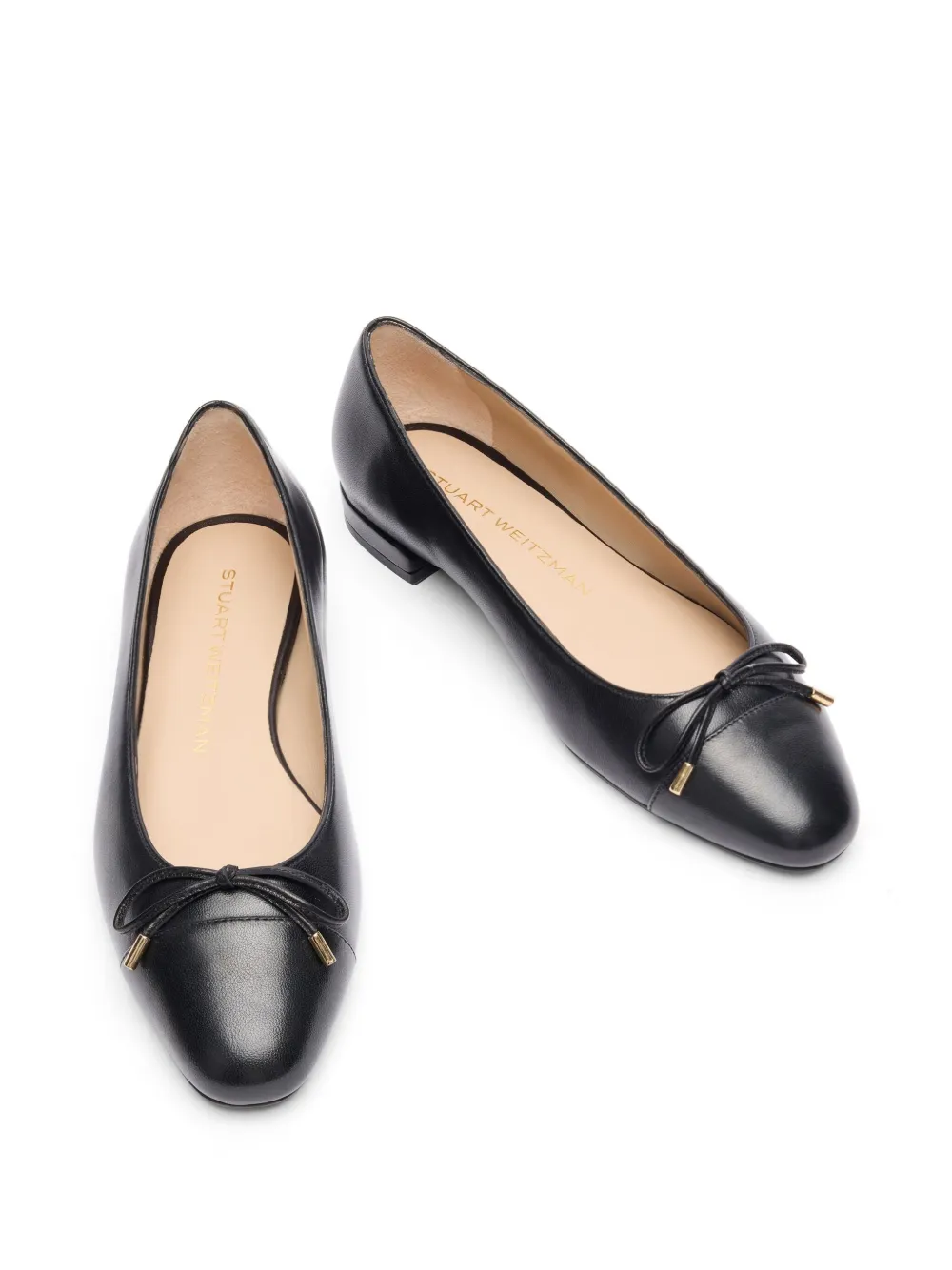 Stuart Weitzman Sleek Bow ballet flats Black