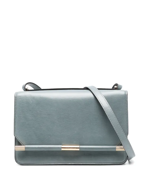 VICTORIA BECKHAM 202 レザー ショルダーバッグ 202 Crossbody Bag In Stone Grey Distressed Leather