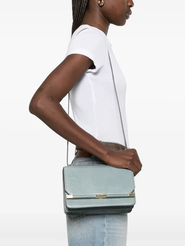 【Victoria Beckham】202小さな革クロスボディバッグ Victoria Beckham 202 Cross Body Bag | Grey | FARFETCH
